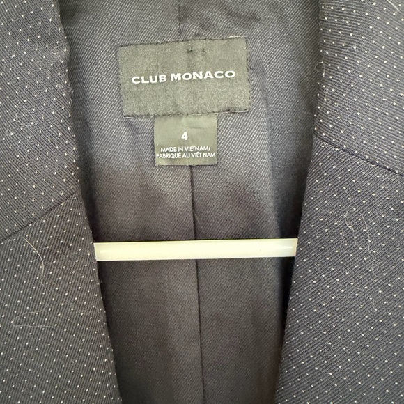Club Monaco Deep Navy Polka Dot Blazer - Picture 4 of 14